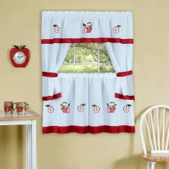 Achim Gala Tier Kitchen Window Curtain Set