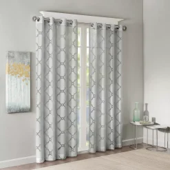 Madison Park 1-Panel Laya Fretwork Sheer Window Curtain 7 Madison Park 1-Panel Laya Fretwork Sheer Window Curtain -Greenland Home Fashions Shop 2866330 ALT