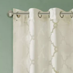 Madison Park 1-Panel Laya Fretwork Sheer Window Curtain 8 Madison Park 1-Panel Laya Fretwork Sheer Window Curtain -Greenland Home Fashions Shop 2866330 ALT2