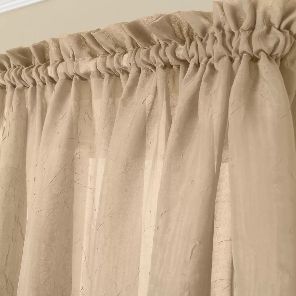 Miller Curtains 1-Panel Solunar Crushed Voile Window Curtain 5 Miller Curtains 1-Panel Solunar Crushed Voile Window Curtain - Image 3