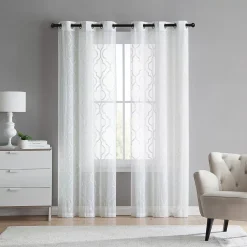 Unbranded VCNY 2-pack Charlotte Embroidery Sheer Window Curtain