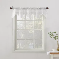 No. 918 Alison Floral Lace Sheer Kitchen Window Valance