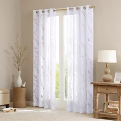 Madison Park 1-Panel Vina Sheer Bird Window Curtain -Greenland Home Fashions Shop 2927534 ALT3