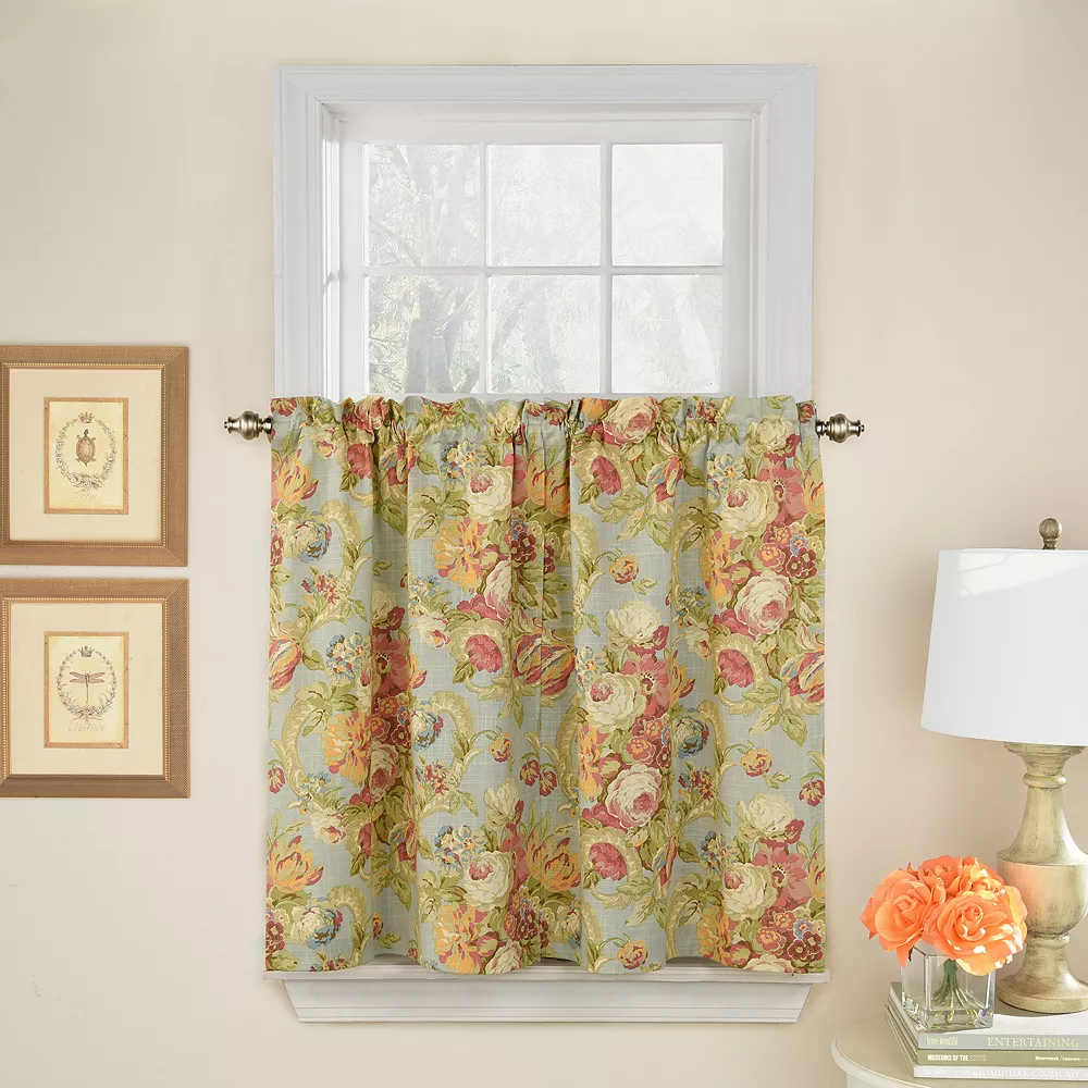 Waverly Spring Bling Tier Curtain Pair 3 Waverly Spring Bling Tier Curtain Pair