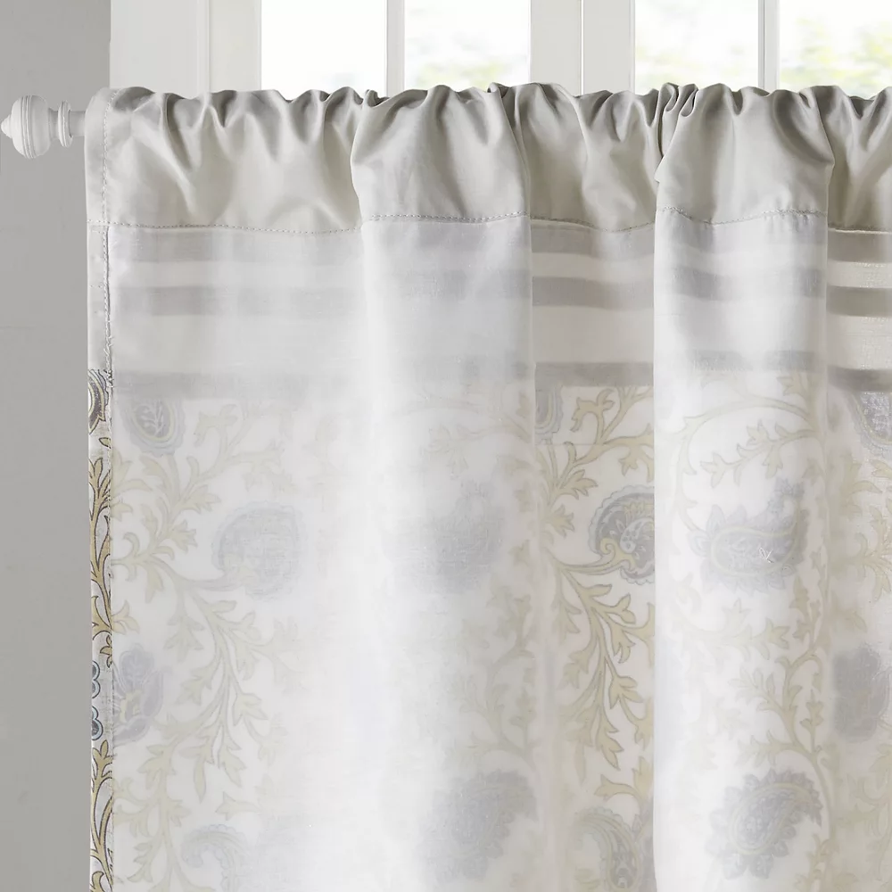 Madison Park 2-pack Vanessa Light Filtering Kitchen Tier Set 5 Madison Park 2-pack Vanessa Light Filtering Kitchen Tier Set - Image 3