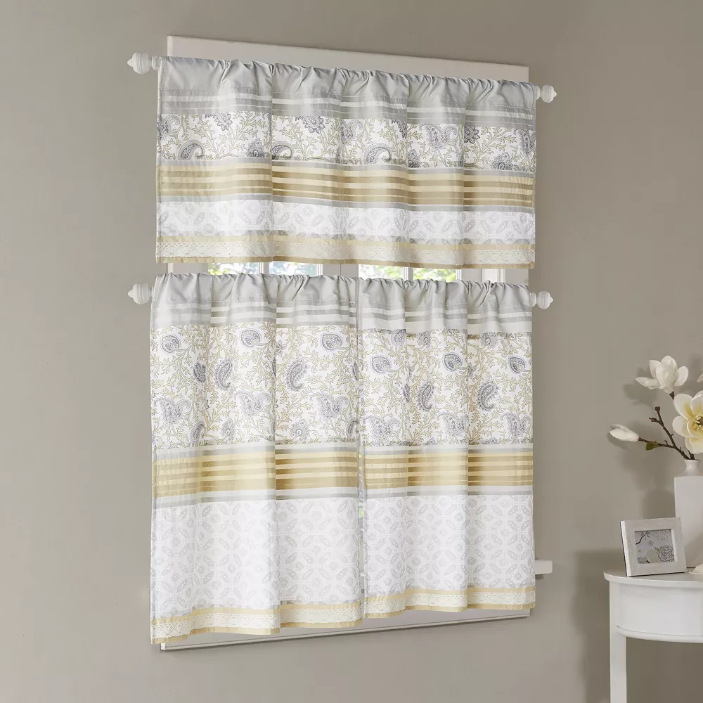 Madison Park 2-pack Vanessa Light Filtering Kitchen Tier Set 8 Madison Park 2-pack Vanessa Light Filtering Kitchen Tier Set - Image 6