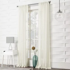 No. 918 1-Panel Lourdes Crushed Sheer Window Curtain -Greenland Home Fashions Shop 2973317 ALT9