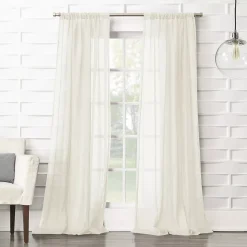 No. 918 1-Panel Lourdes Crushed Sheer Window Curtain