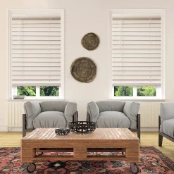 Unbranded Custom Cut To Order Cordless 48-in. Faux Wood Blinds