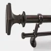 22 Park West Square Adjustable Double Curtain Rod 2 22 Park West Square Adjustable Double Curtain Rod -Greenland Home Fashions Shop 3014819 Dark Sienna