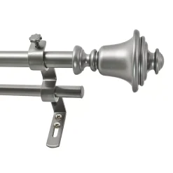 Decopolitan Bell Adjustable Vintage Bronze Tone Double Curtain Rod