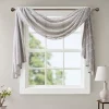 Madison Park Iris Diamond Sheer Embroidered Scarf Window Valance -Greenland Home Fashions Shop 3053233 Gray