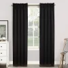 Sun Zero 1-Panel Ludlow Blackout Rod Pocket Window Curtain -Greenland Home Fashions Shop 3075444 Black