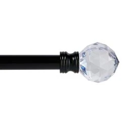 Kenney® Harris 1/2" Petite Café Decorative Window Curtain Rod, Matte Black