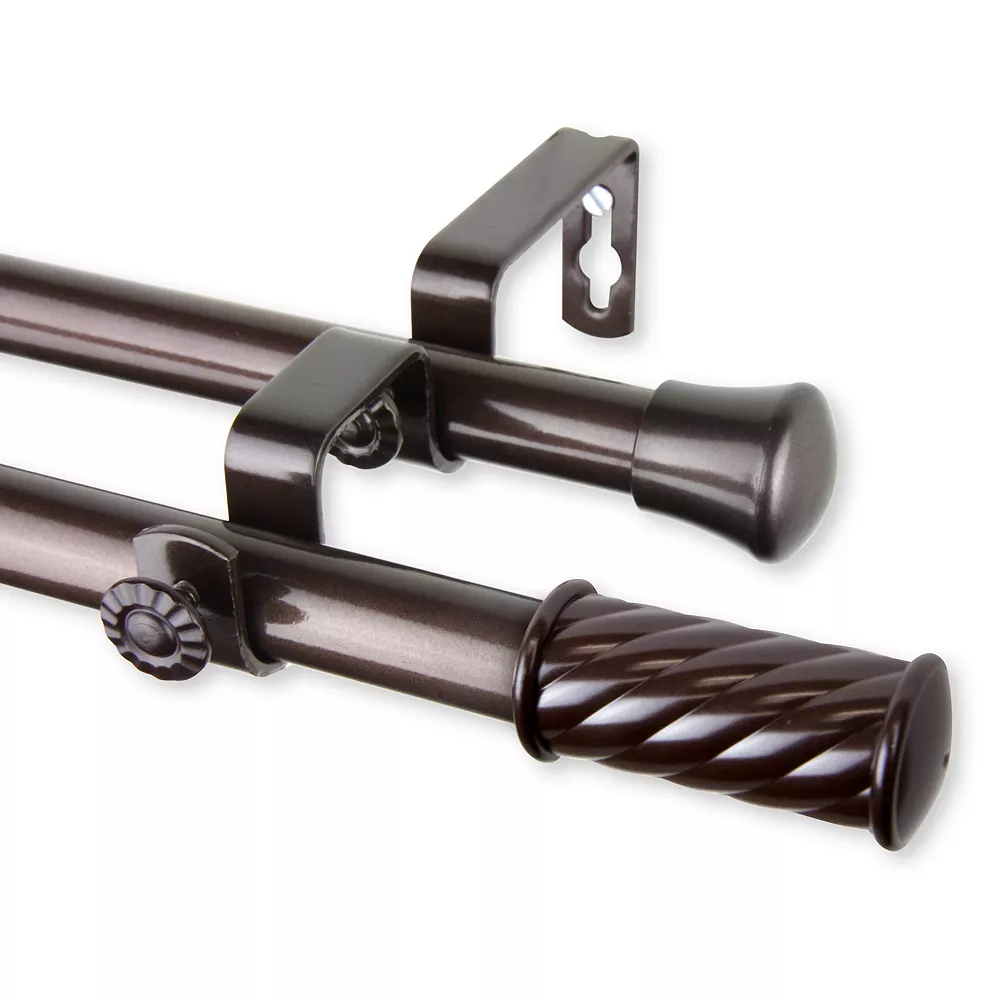 Rod Desyne Grip Double Window Curtain Rod 3 Rod Desyne Grip Double Window Curtain Rod