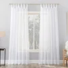 No. 918 1-Panel Emily Sheer Voile Tab Top Window Curtain -Greenland Home Fashions Shop 3265666 White