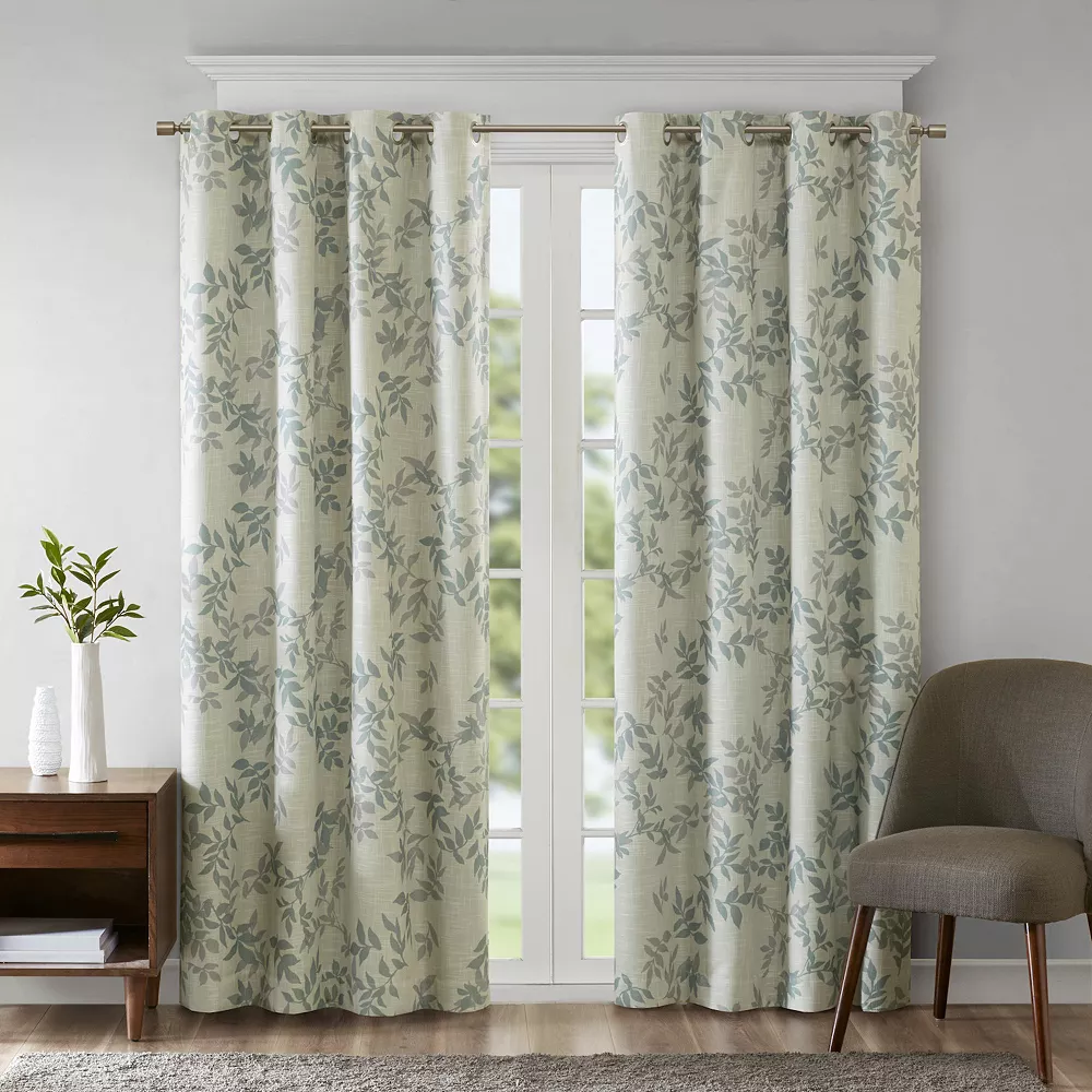 SunSmart Blackout 1-Panel April Botanical Window Curtain 3 SunSmart Blackout 1-Panel April Botanical Window Curtain
