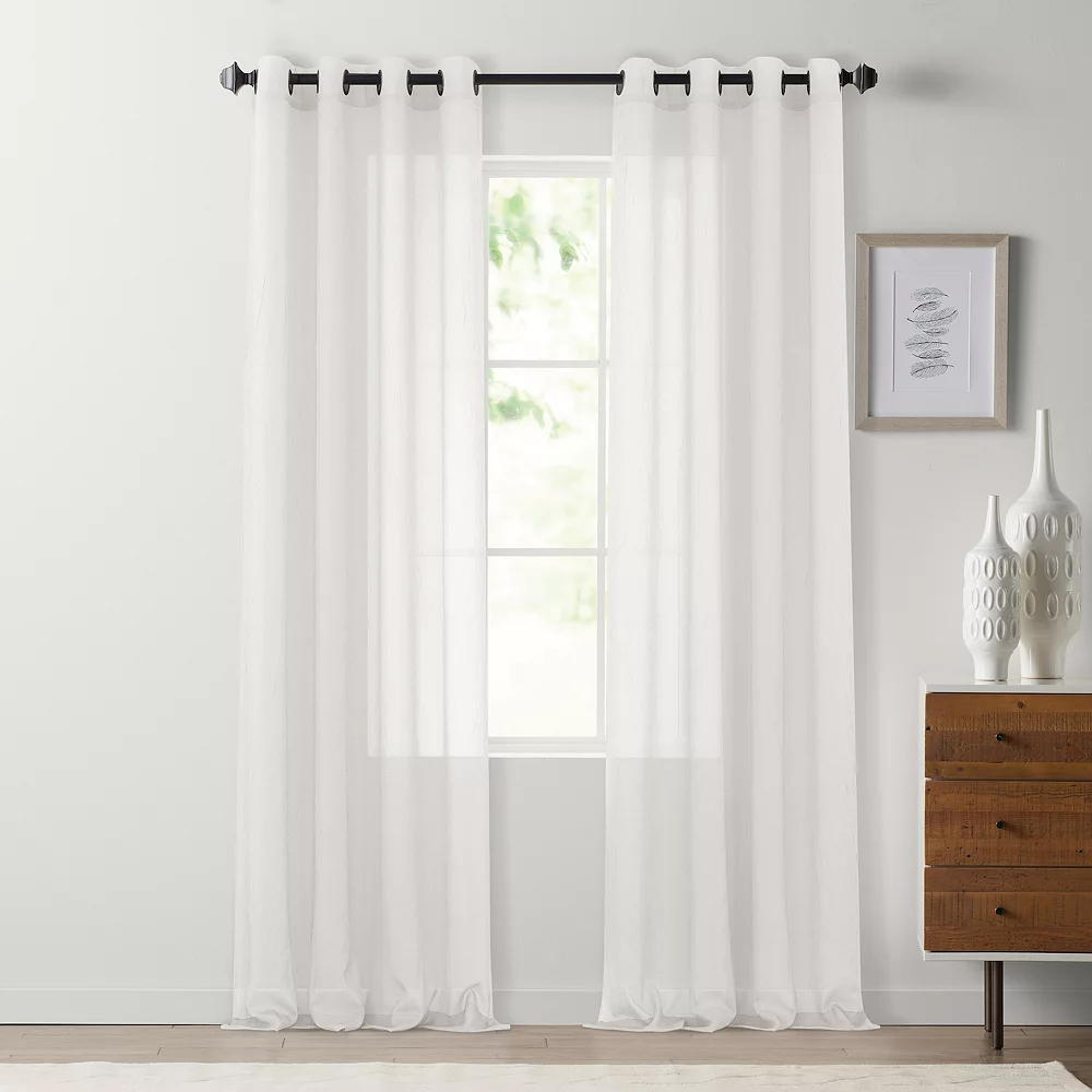 Sonoma Goods For Life® 1-Panel Crushed Voile Grommet Window Curtain 3 Sonoma Goods For Life® 1-Panel Crushed Voile Grommet Window Curtain