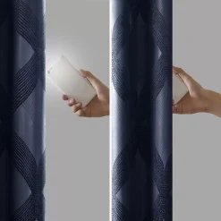 SunSmart Abel Ogee Knitted Jacquard 100% Blackout Window Curtain -Greenland Home Fashions Shop 3301983 ALT3