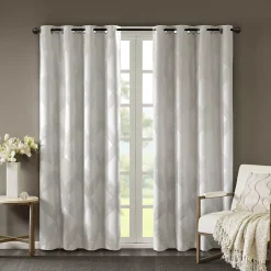 SunSmart Abel Ogee Knitted Jacquard 100% Blackout Window Curtain