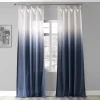 EFF Ombre Faux Linen Semi Sheer Curtain -Greenland Home Fashions Shop 3312851 Blue