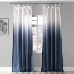 EFF Ombre Faux Linen Semi Sheer Curtain