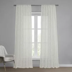 EFF Marseille Shell Patterned Sheer Curtain