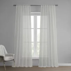 EFF Bordeaux Striped Sheer Curtain