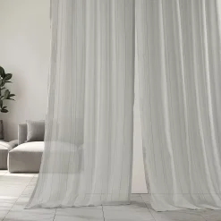 EFF Bordeaux Striped Sheer Curtain -Greenland Home Fashions Shop 3402352 ALT3