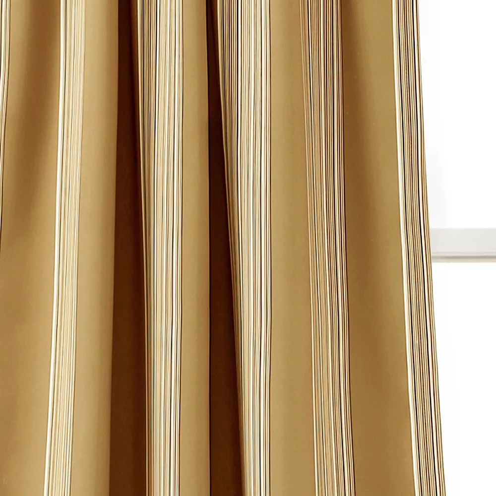 Lush Décor Lush Decor 2-pack Julia Stripe Room Darkening Window Curtains - 52" X 84" 5 Lush Décor Lush Decor 2-pack Julia Stripe Room Darkening Window Curtains - 52" X 84" - Image 3