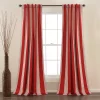Lush Décor Lush Decor 2-pack Julia Stripe Room Darkening Window Curtains - 52" X 84" -Greenland Home Fashions Shop 3414215 Red