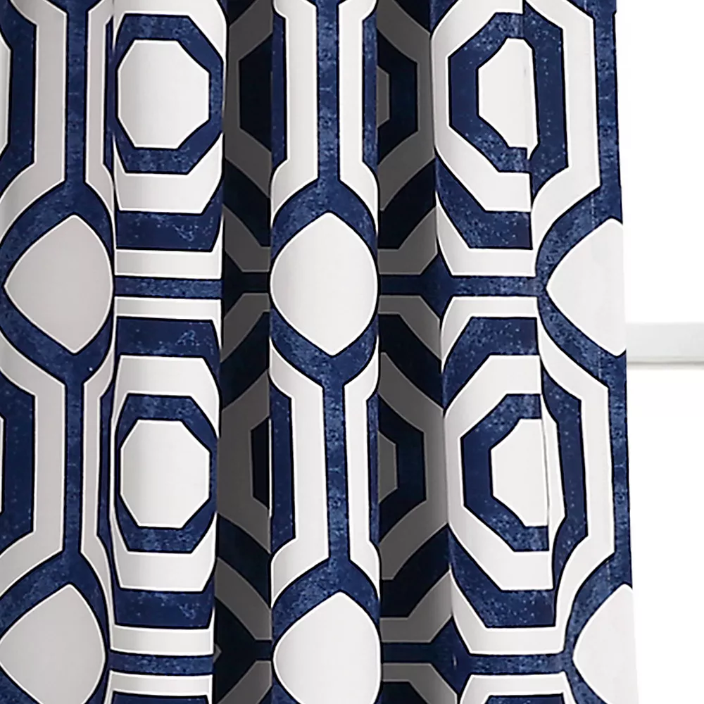 Lush Décor Lush Decor 2-pack Octagon Blocks Room Darkening Window Curtains - 52" X 84" 5 Lush Décor Lush Decor 2-pack Octagon Blocks Room Darkening Window Curtains - 52" X 84" - Image 3
