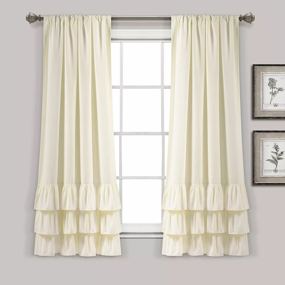 Lush Décor Lush Decor 2-pack Allison Ruffle Window Curtains 8 Lush Décor Lush Decor 2-pack Allison Ruffle Window Curtains - Image 6