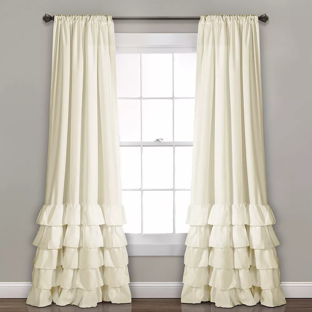Lush Décor Lush Decor 2-pack Allison Ruffle Window Curtains 3 Lush Décor Lush Decor 2-pack Allison Ruffle Window Curtains