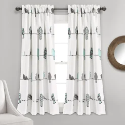 Lush Décor Lush Decor 2-pack Rowley Birds Room Darkening Window Curtain -Greenland Home Fashions Shop 3420144 ALT5