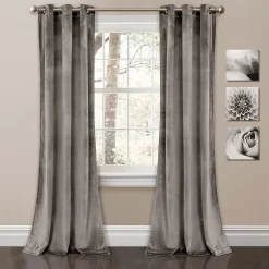 Lush Décor Lush Decor 2-pack Prima Velvet Solid Room Darkening Window Curtains