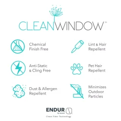 Clean Window Twill Stripe Anti-Dust Window Curtains -Greenland Home Fashions Shop 3542851 ALT12