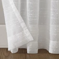 Clean Window Textured Slub Stripe Anti-Dust Window Curtain -Greenland Home Fashions Shop 3542860 ALT2
