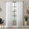 Clean Window Textured Slub Stripe Anti-Dust Window Curtain -Greenland Home Fashions Shop 3542860 White