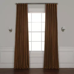 EFF Blackout Vintage Textured Faux Silk Window Curtain