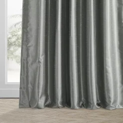 EFF 2-pack Blackout Vintage Textured Faux Dupioni Silk Pleated Window Curtains -Greenland Home Fashions Shop 3567158 ALT5
