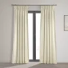 EFF 2-pack Blackout Vintage Textured Faux Dupioni Silk Pleated Window Curtains -Greenland Home Fashions Shop 3567158 Off White