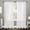 Exclusive Home 2-pack Tassels Embellished Sheer Window Curtains -Greenland Home Fashions Shop 3575412 Winter White