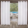 Exclusive Home 2-pack Miami Indoor/Outdoor Textured Window Curtains -Greenland Home Fashions Shop 3575481 Winter White