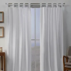 Exclusive Home 2-pack Loha Linen Braided Window Curtains