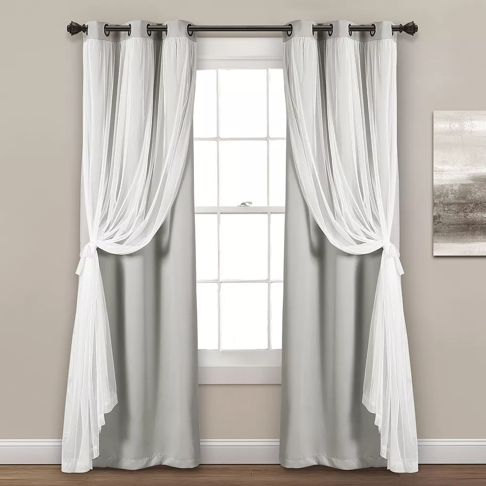 Lush Décor Lush Decor 2-pack Sheer Window Curtains 4 Lush Décor Lush Decor 2-pack Sheer Window Curtains - Image 2