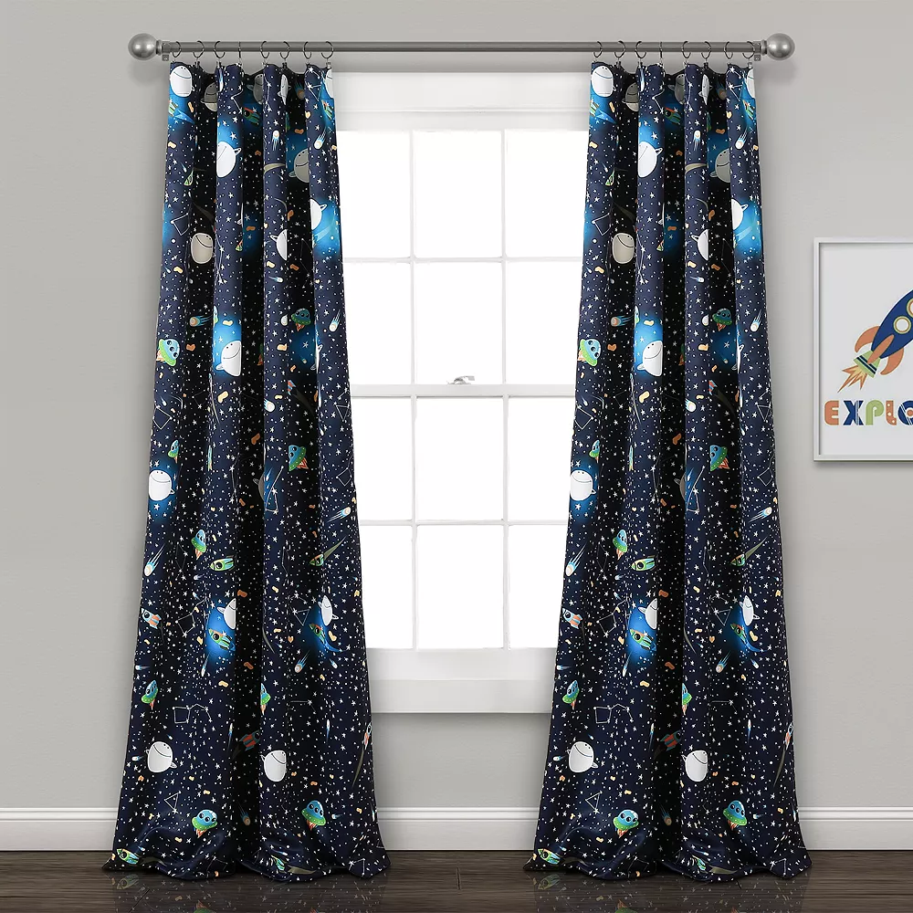 Lush Décor Lush Decor 2-pack Universe Room Darkening Window Curtain Set 3 Lush Décor Lush Decor 2-pack Universe Room Darkening Window Curtain Set