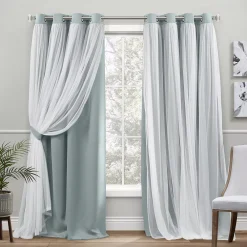 Exclusive Home 2-pack Catarina Layered Solid Blackout And Sheer Window Curtains -Greenland Home Fashions Shop 3575887 ALT3