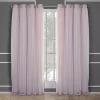 Exclusive Home 2-pack Catarina Layered Solid Blackout And Sheer Window Curtains