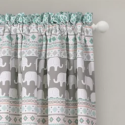 Lush Décor Lush Decor 2-pack Elephant Stripe Room Darkening Window Curtain Set -Greenland Home Fashions Shop 3628125 ALT